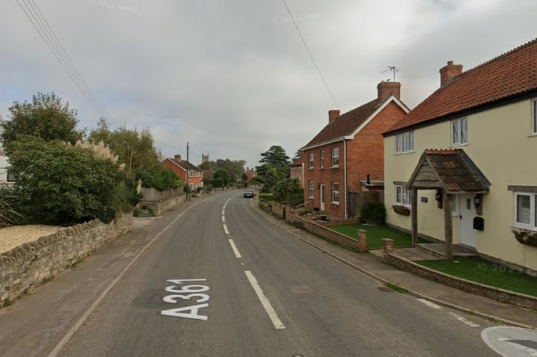 The A361 High Street in Othery, near the junction with Paynes Lane (Image: Google Maps)