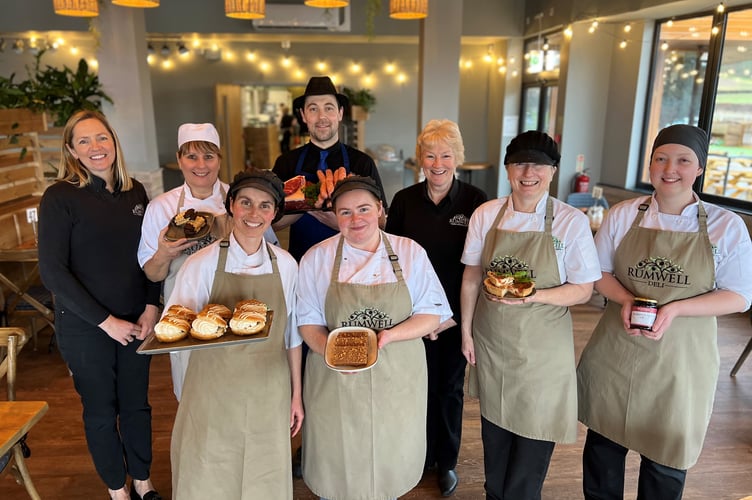 Some of the team at Rumwell Farm Shop celebrating their Taste of West eight 2025 Awards, six Golds and one silver.