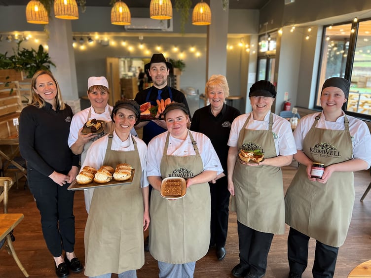 Some of the team at Rumwell Farm Shop celebrating their Taste of West eight 2025 Awards, six Golds and one silver.