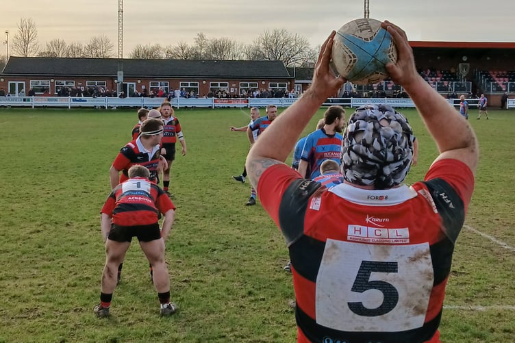 Wellington in line-out action