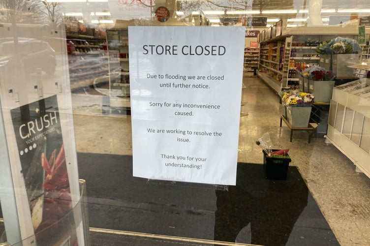 Sainsbury's store is closed until further notice due to flooding (Photo: Daniel Mumby)
