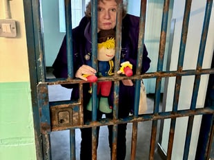 Children's TV star turns 'jailbird' for Wellington charity 