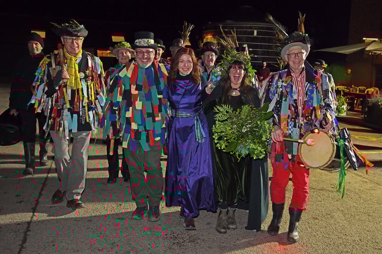The wassail procession begins at Sheppy's Cider. PHOTO: Alain Lockyer.