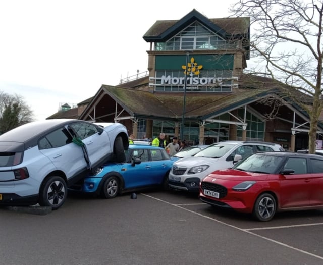 999 response after Volvo 'drives over' Mini trapping elderly person