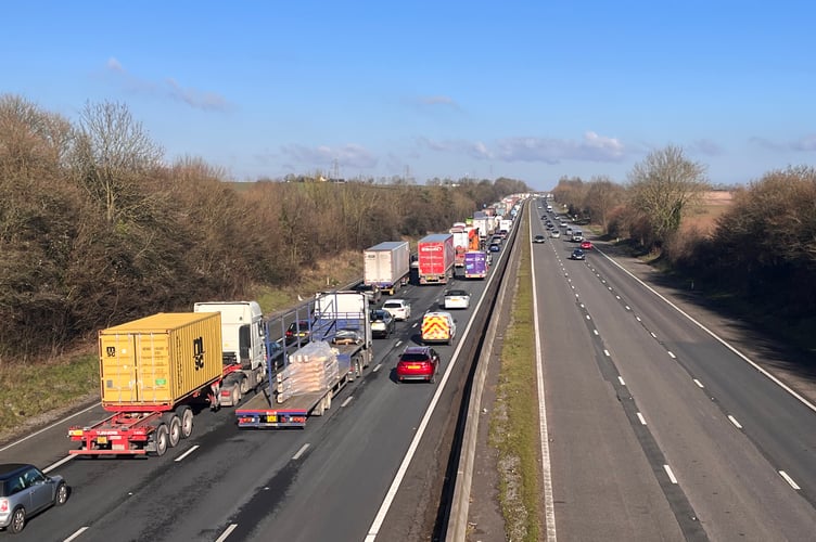 Queues after fuel spill in Somerset