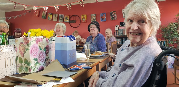 Elizabeth Wilkinson was surrounded by family and friends as she celebrated her 100th birthday with a tea party in Wellington's Old Vicarage.