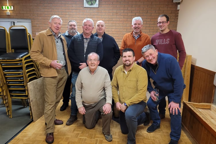 United Services, beaten finalists in the Ken Bright Cup, back, left to right: Phil Braddick, Andy Gamlin, Kev Austin, Simon Gamlin, Martin Westcott; front: Dave Groves, Ben Gamlin, Ian Smith. Missing: Nigel Marsden, Paul Fancy, Phil John, Adam Howe, Neville Pitman.