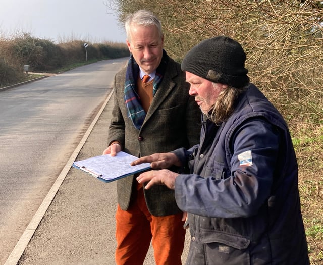 Gideon Amos MP visits villages hit by flooding