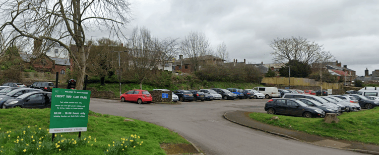 Wiveliscombe's Croft Way car park will see an anti-parking charges protest take place on Saturday (March 1). PHOTO: Google Maps.