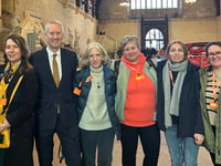 Gideon Amos supports local care providers at mass rally