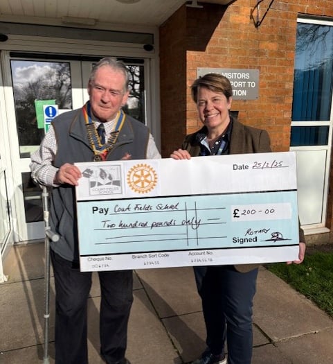Court Fields School receives generous donation from Rotary Club