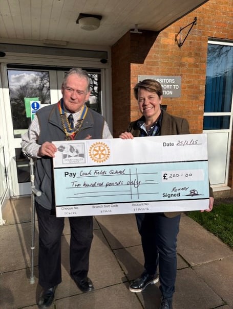 Wellington Rotary Club has donated a generous £200 to Court Fields School to help facilitate a "pre-med" anatomy day