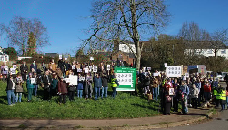 A huge anti-car parking charges demonstration was held in Wiveliscombe on Saturday.PHOTO: George Ody.