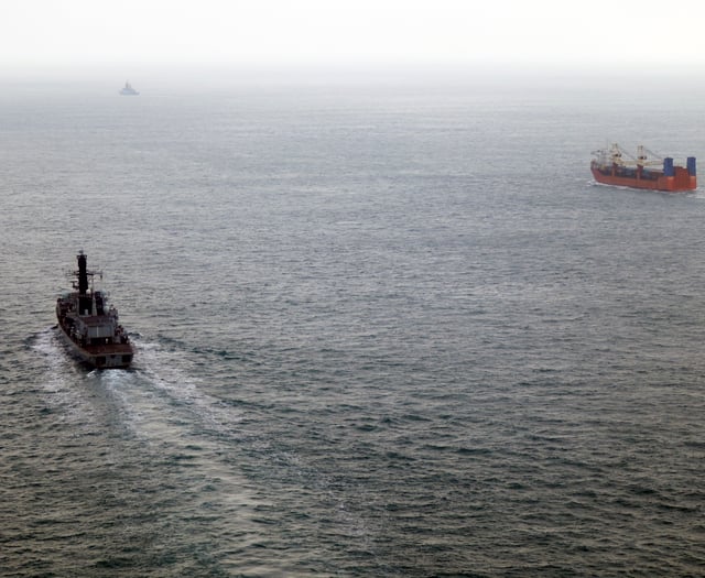 HMS Somerset's crew monitoring Russian task group in UK waters