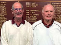 Ian and Nick in Wellington Bowling Club Open final