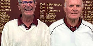 Ian and Nick in Wellington Bowling Club Open final