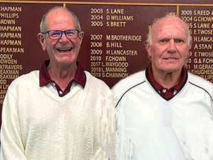 Ian and Nick in Wellington Bowling Club Open final