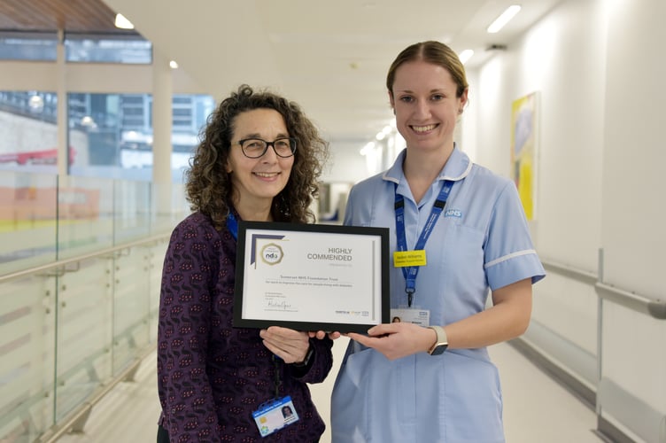 National charity praises trusts efforts to improve the care of people with diabetes - Pictured (left to right): Dr Isy Douek – consultant endocrinologist, and Isobel Williams – diabetes support worker.
