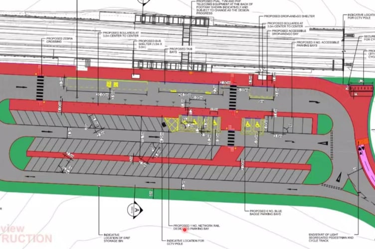 Artist's impression of new Wellington railway station car park 
