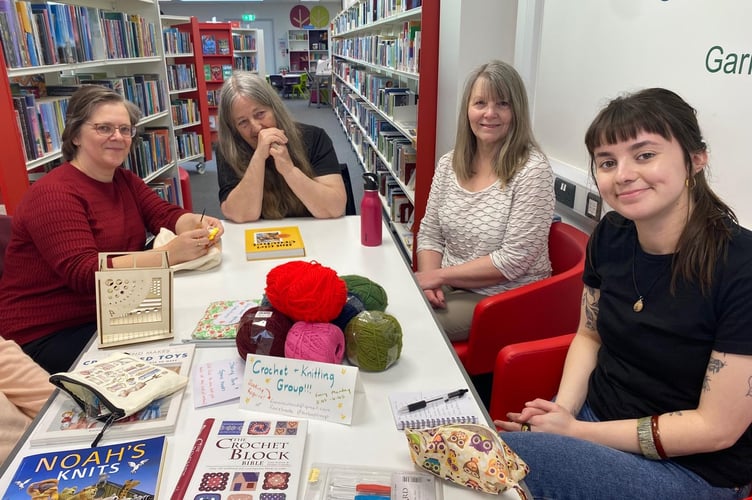 The Loop Troop meeting for crochet and knitting fun on Monday, March 24