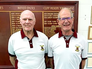 Ian and Liz win Wellington Bowling Club finals