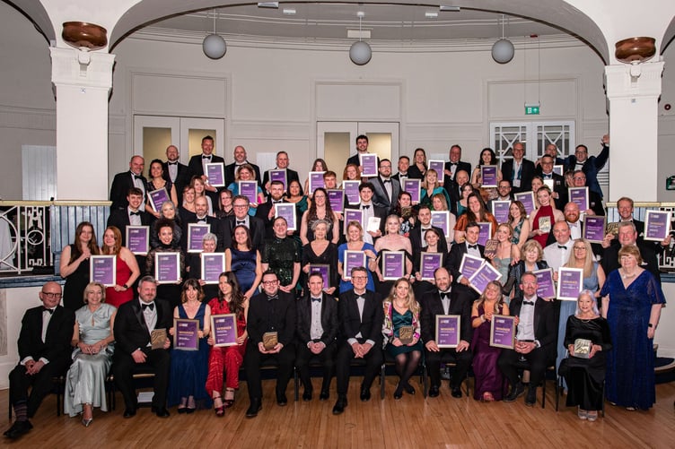 Somerset Business Awards winners, finalists, and organisers.