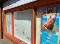 Hairdresser windows smashed in overnight attack