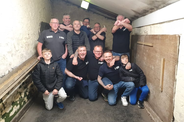 Newly crowned winners of the Chris Bullock Championship, back left to right: Geoff Hamlyn, Dave Gardiner, Adrian Coles, Marc Bright, Kevin Darlow, Adrian Perry (capt); front: Koby Letten (s/u), Steve Trevelyan, Ricky Baker, Lee Baker, Reece Richards (s/u).