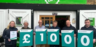 Wellington-founded cycling charity receives £1000 donation