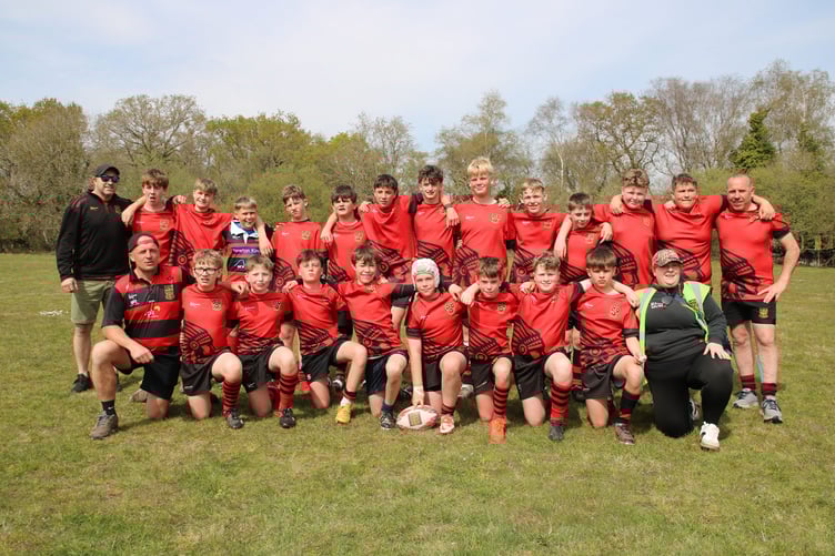 Wellington Under 13s who finish a superb third in the Bournemouth Rugby Festival