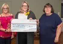 Wellington Ladies Skittles League present £400 cheque