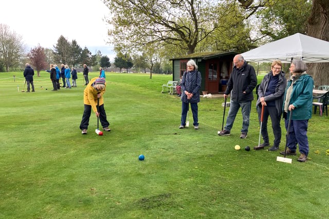 Quantock Walking Group at the start of their game