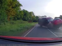 Shocking video shows moment bus is driven into oncoming traffic 
