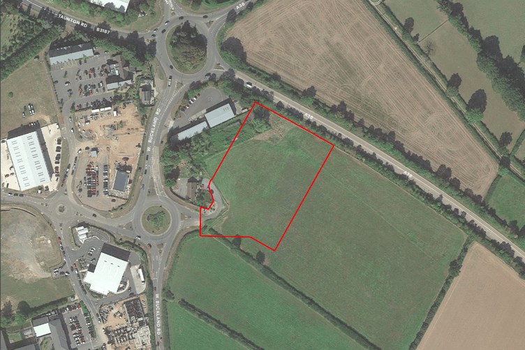 The proposed site outlined in red of an Aldi supermarket for Wellington. PHOTO: Aldi.