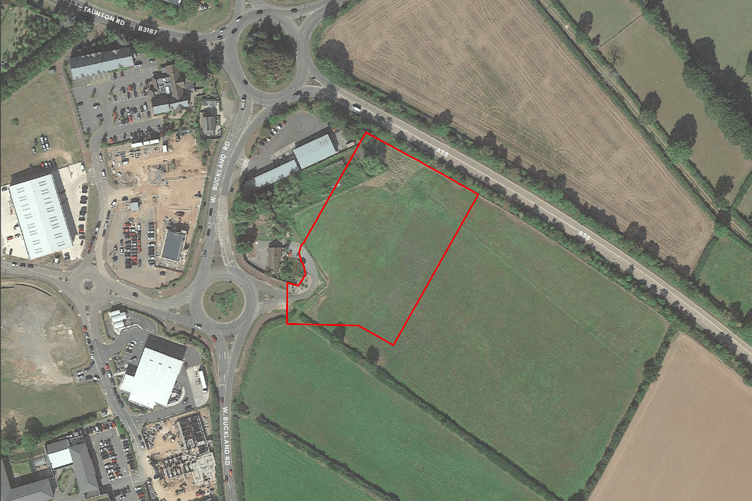 The proposed site outlined in red of an Aldi supermarket for Wellington. PHOTO: Aldi.