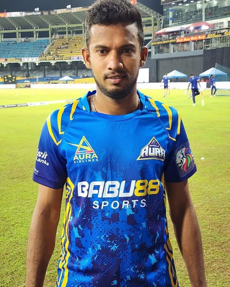 Sri Lankan all-rounder Lakshan Edrisinghe,