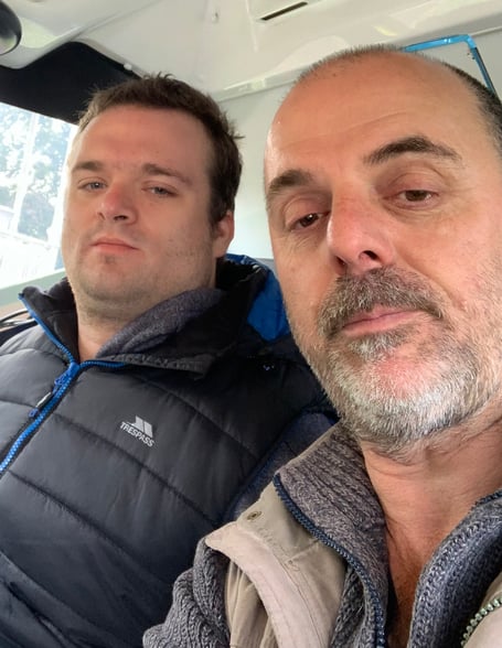 L-R: Joe and Mark Blaker - Mark is a Somerset parent carer who has written to local MPs raising concerns about government plans to cut disability benefits