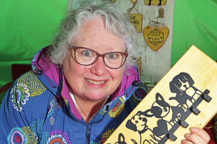 JILL PARR ON HER D.J.P WOODCRAFT S STALL