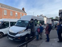 New Wivey to Welly bus arrives in town centre