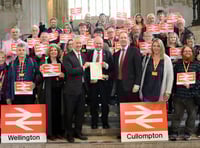 30-strong group travels to Parliament to push for town train station
