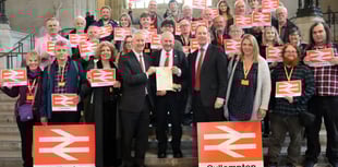 30-strong group travels to Parliament to push for town train station