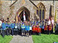Village scouts hold service for St George's Day