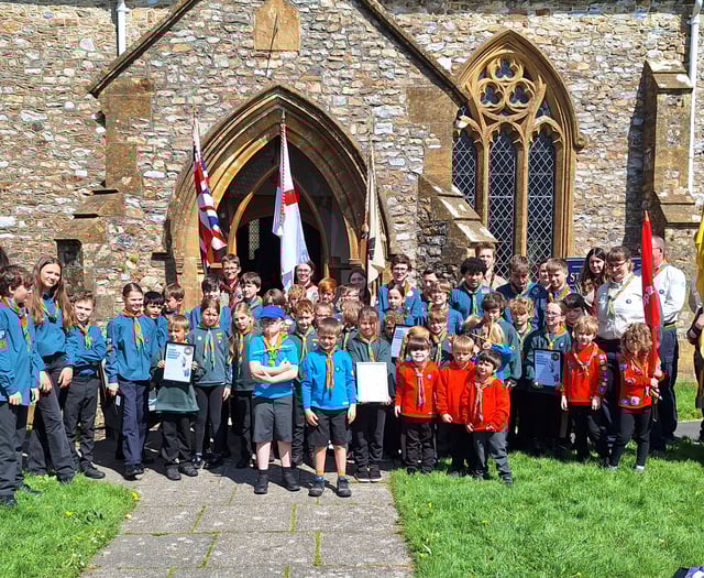 Village scouts hold service for St George's Day