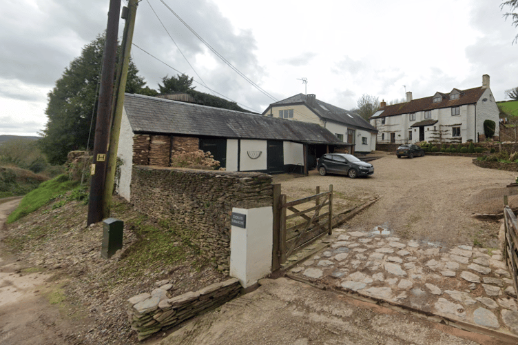 Chorleys Farm, near Wiveliscombe, where two barns are to be converted into seven new homes. PHOTO: Google Maps.