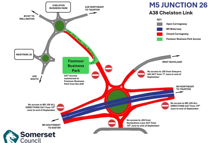 The M5 Junction 26 and A38 Chelston link refurbishment