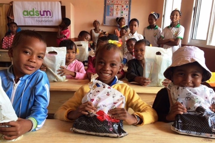 Students at school in Madagascar with support from Court Fields School