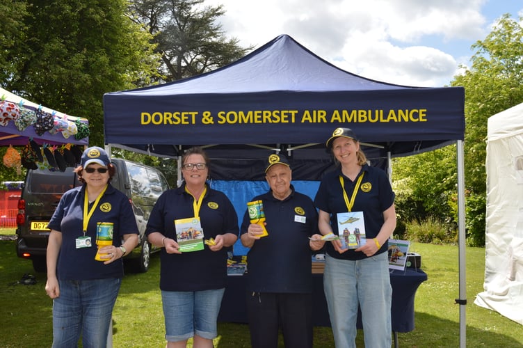 The Dorset & Somerset Air Ambulance team at the Wellington Spring Fayre