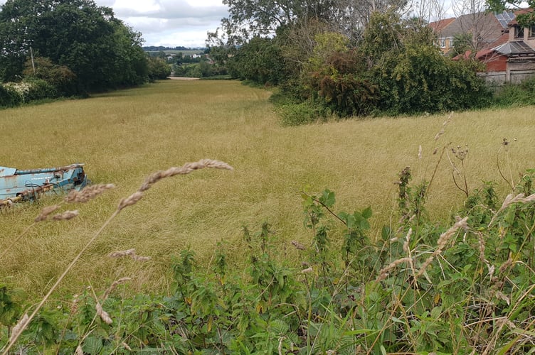 Land in Rockwell green on which permission has been given for up to 315 new homes to be built.
