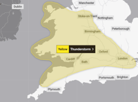 Thunderstorm warning for Somerset