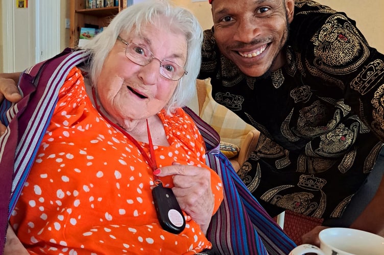 George with resident, Margaret.